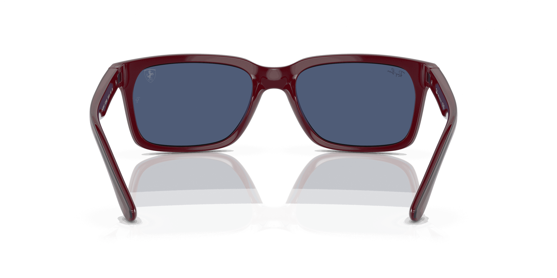 [Blue Lenses, Polished Dark Red On Grey Frame]