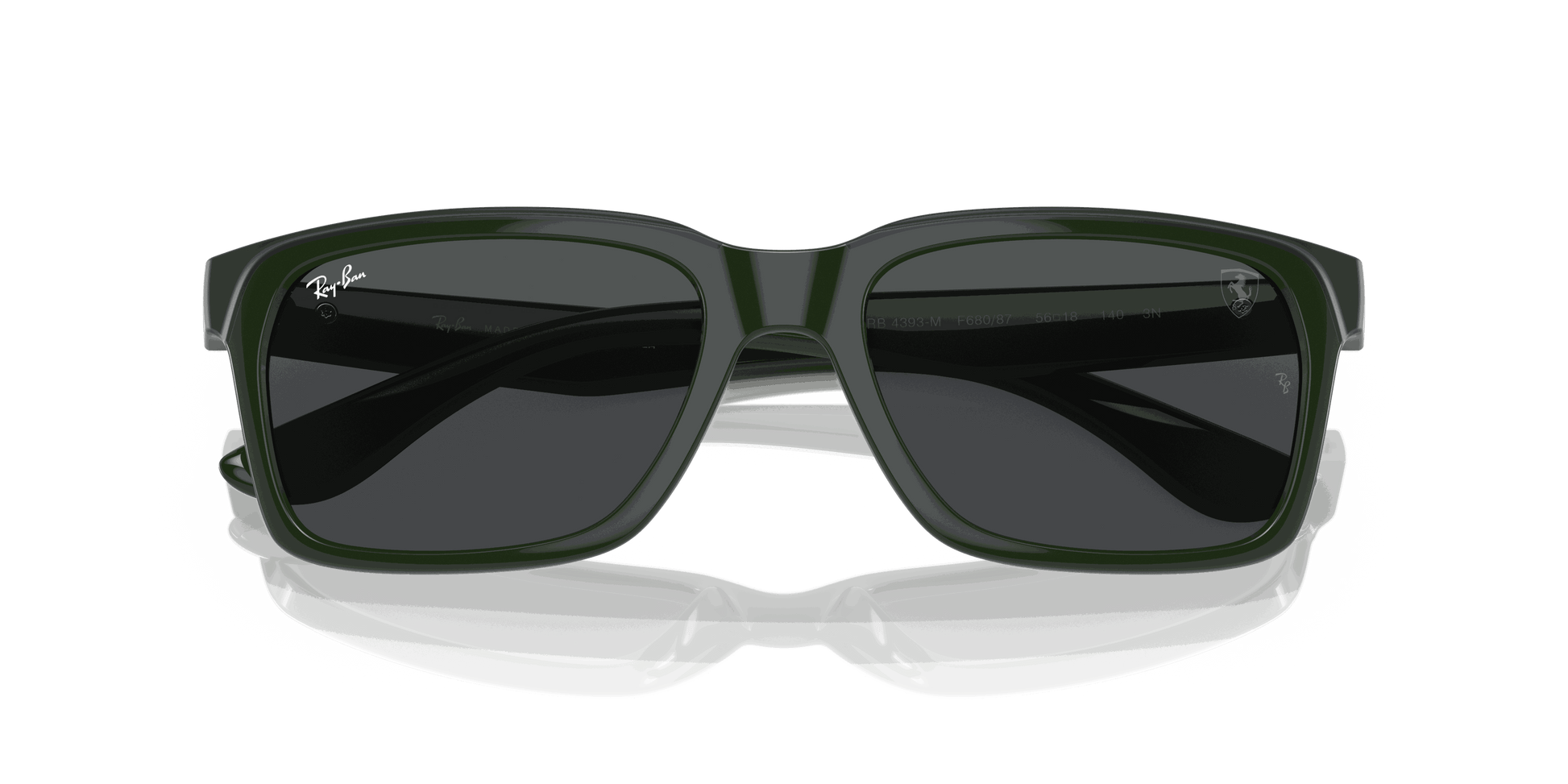 [Grey Lenses, Polished Green On Black Frame]