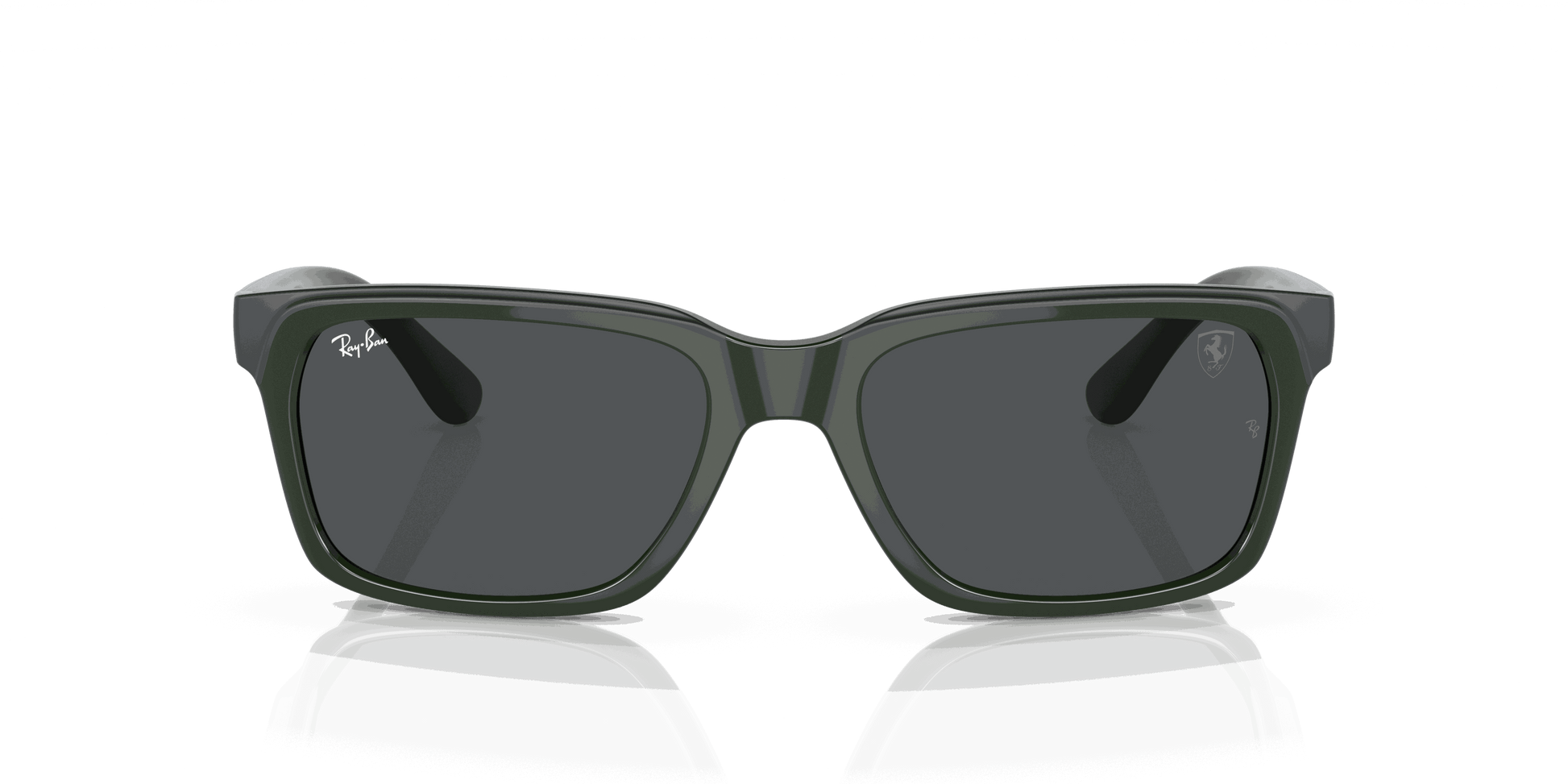 [Grey Lenses, Polished Green On Black Frame]