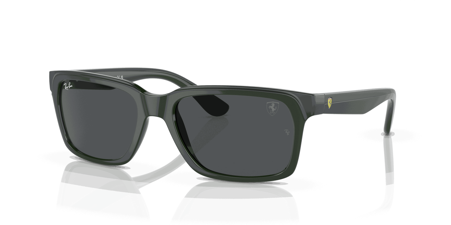 [Grey Lenses, Polished Green On Black Frame]