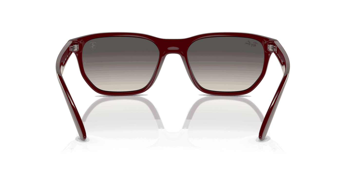 [Grey Lenses, Polished Dark Red Frame]