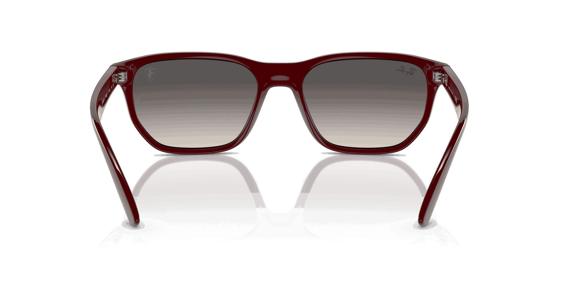 [Grey Lenses, Polished Dark Red Frame]