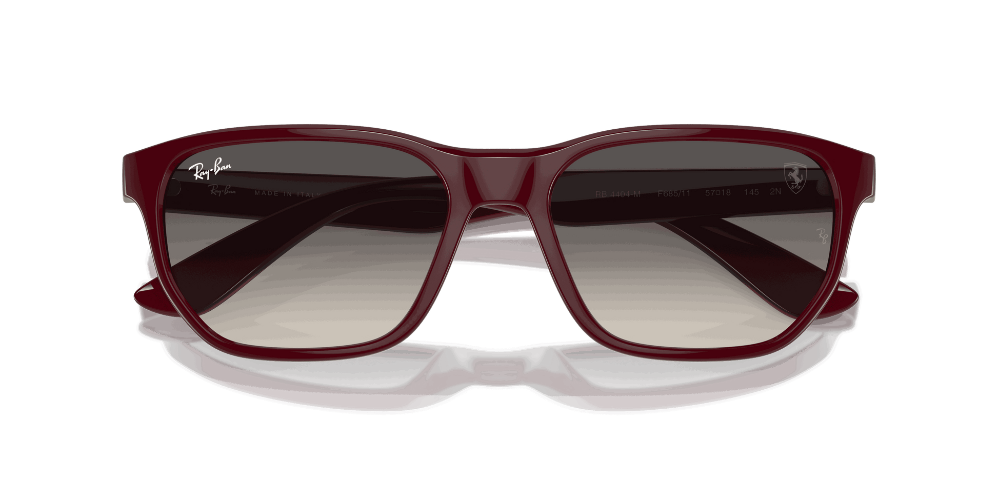 [Grey Lenses, Polished Dark Red Frame]