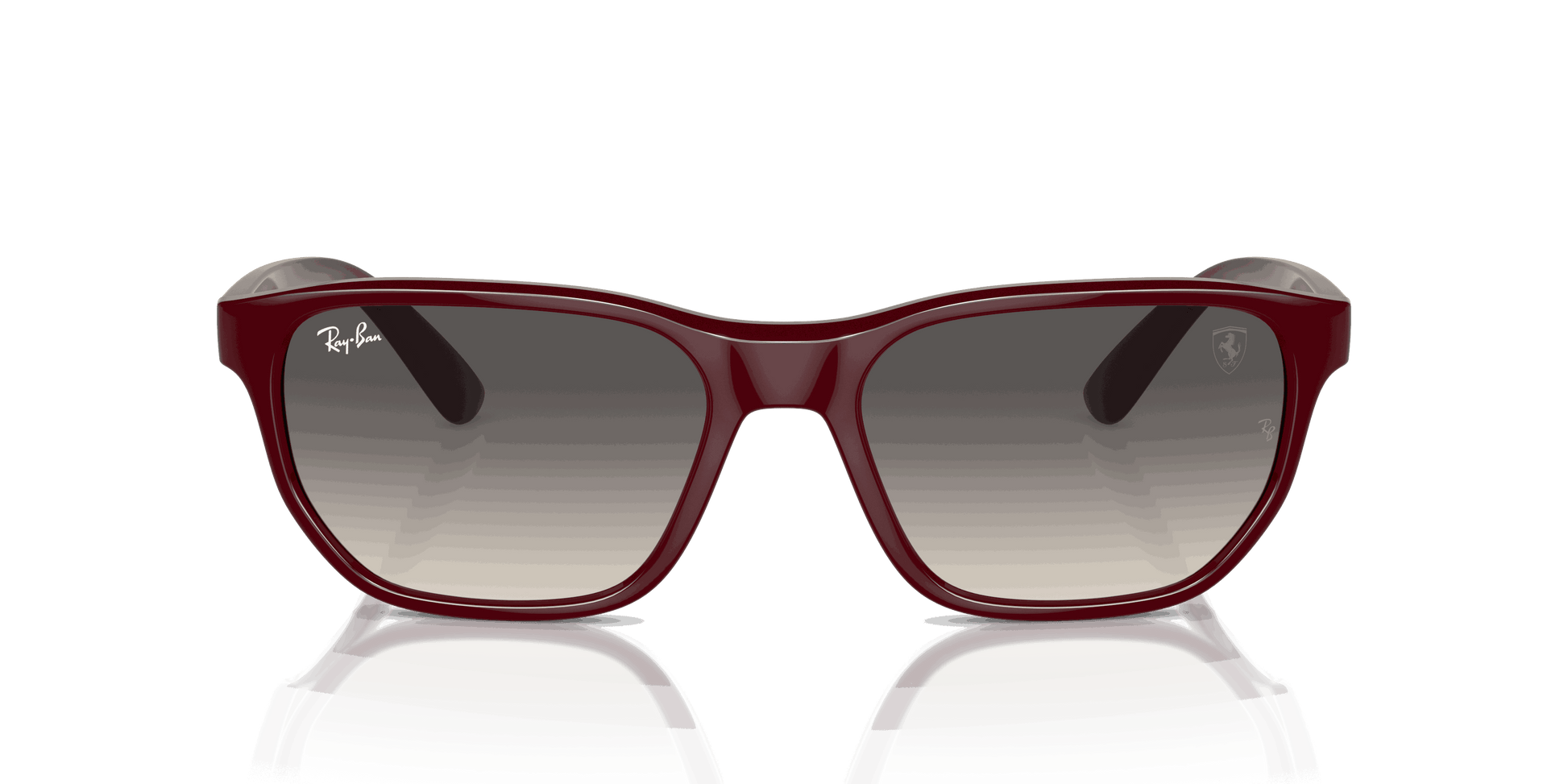[Grey Lenses, Polished Dark Red Frame]
