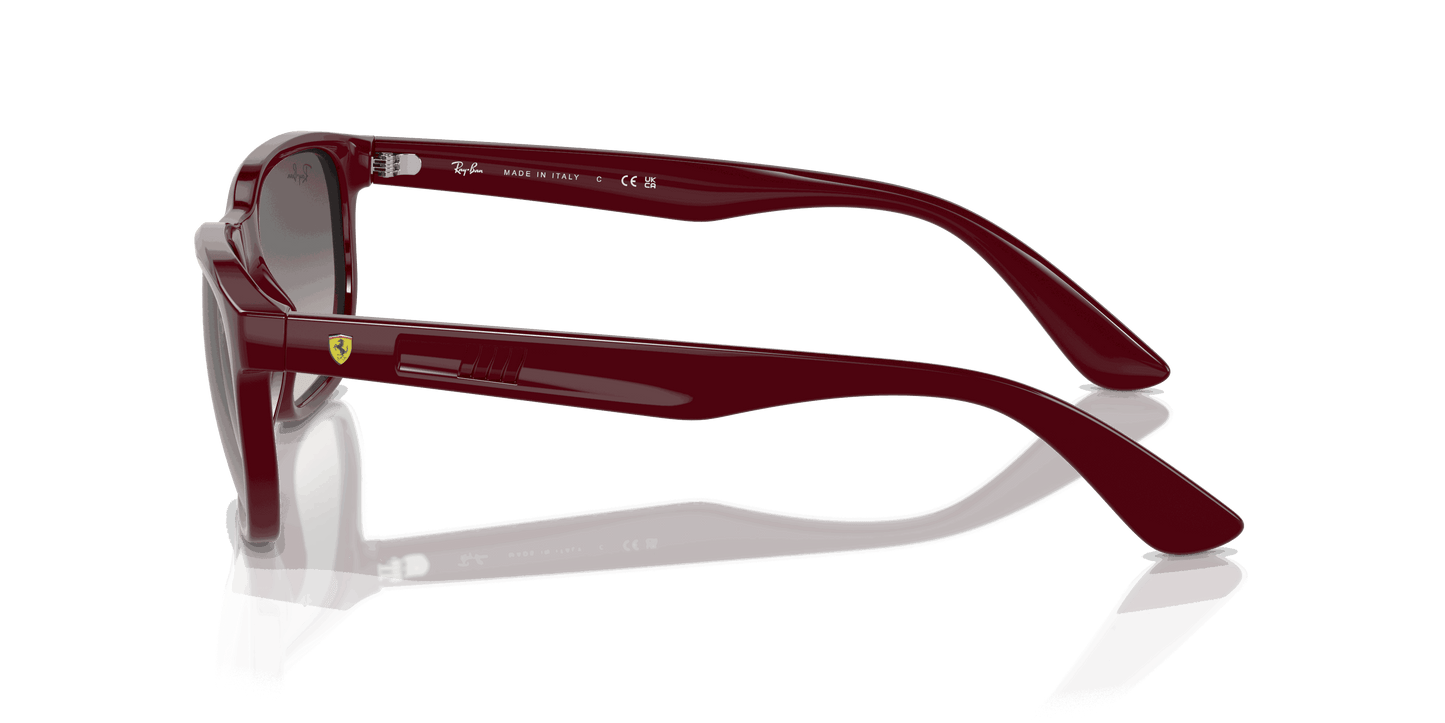 [Grey Lenses, Polished Dark Red Frame]