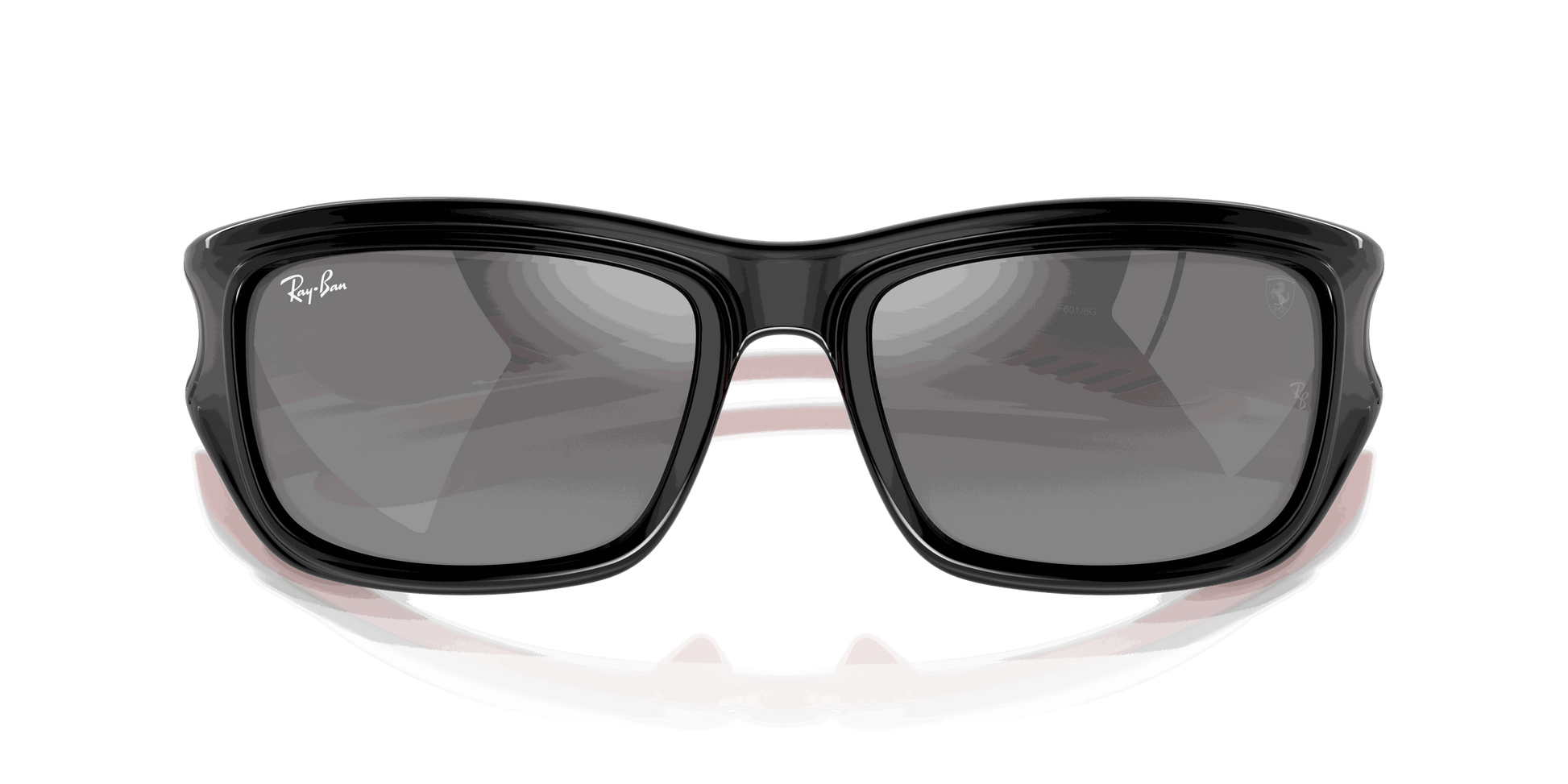 [Silver Lenses, Polished Black On Red Frame]