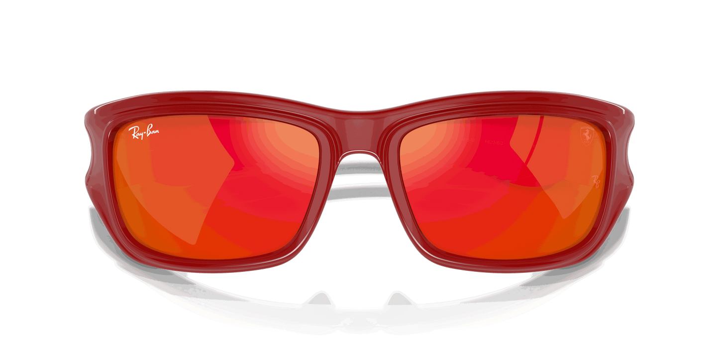[Orange Lenses, Polished Red On Black Frame]