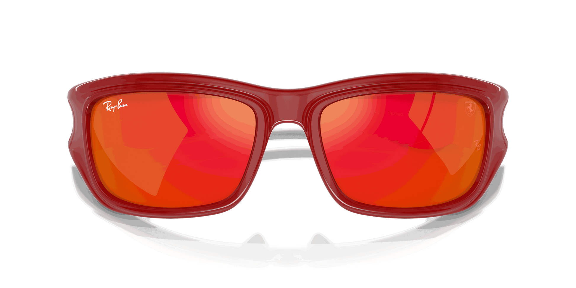 [Orange Lenses, Polished Red On Black Frame]