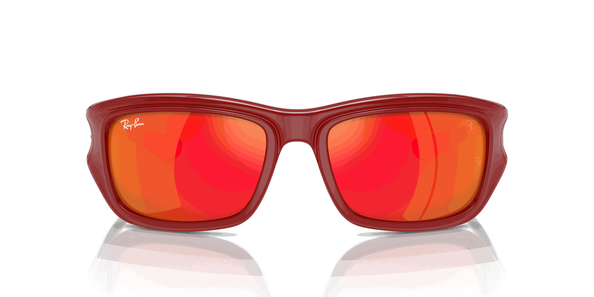 [Orange Lenses, Polished Red On Black Frame]