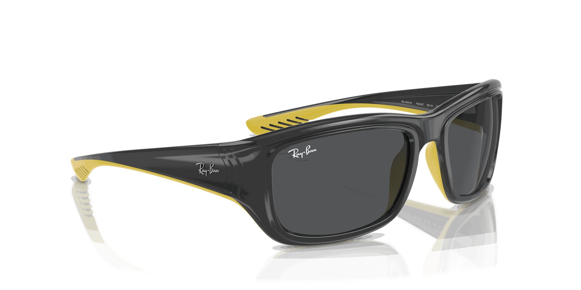 [Dark Grey Lenses, Polished Grey On Yellow Frame]