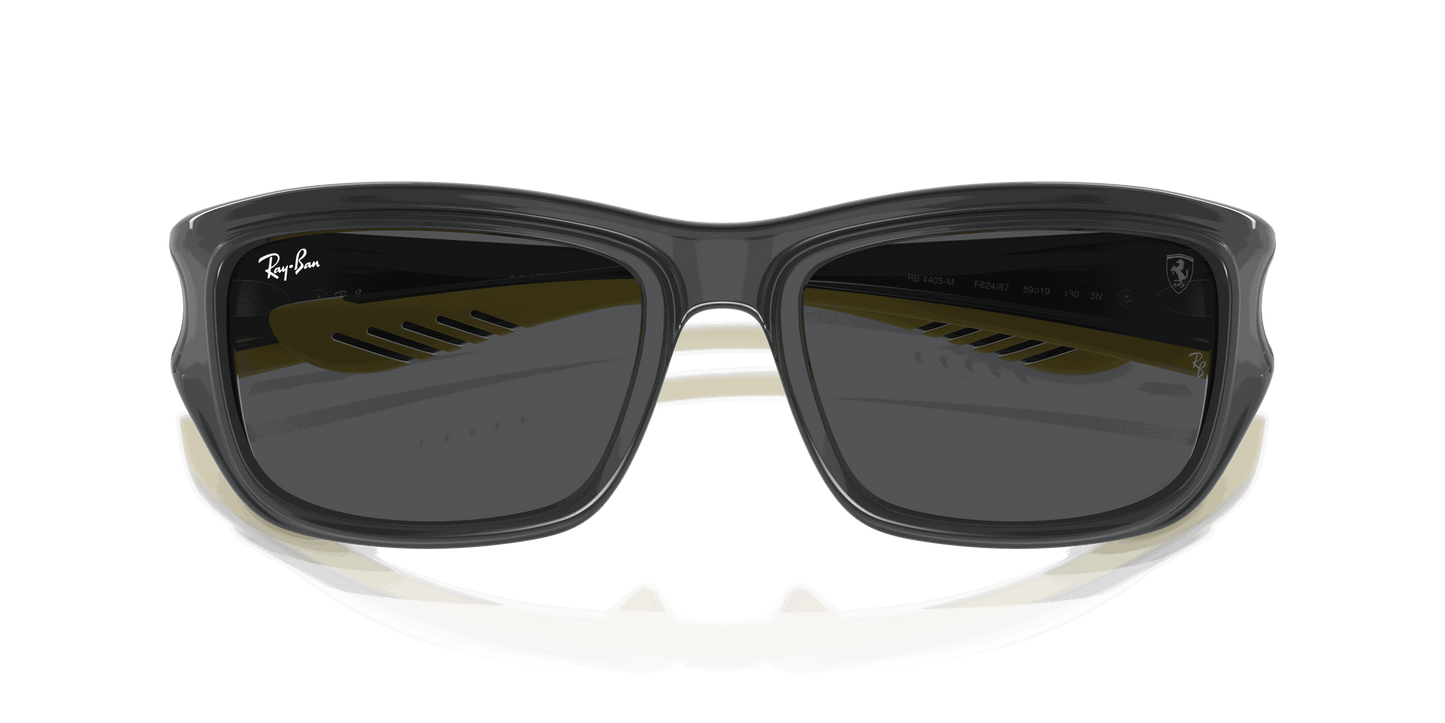 [Dark Grey Lenses, Polished Grey On Yellow Frame]
