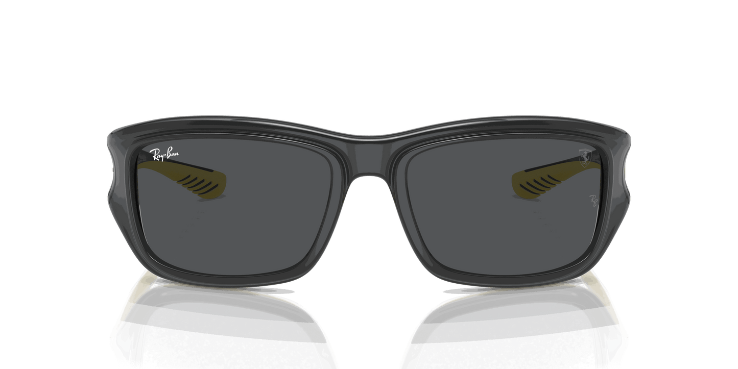 [Dark Grey Lenses, Polished Grey On Yellow Frame]