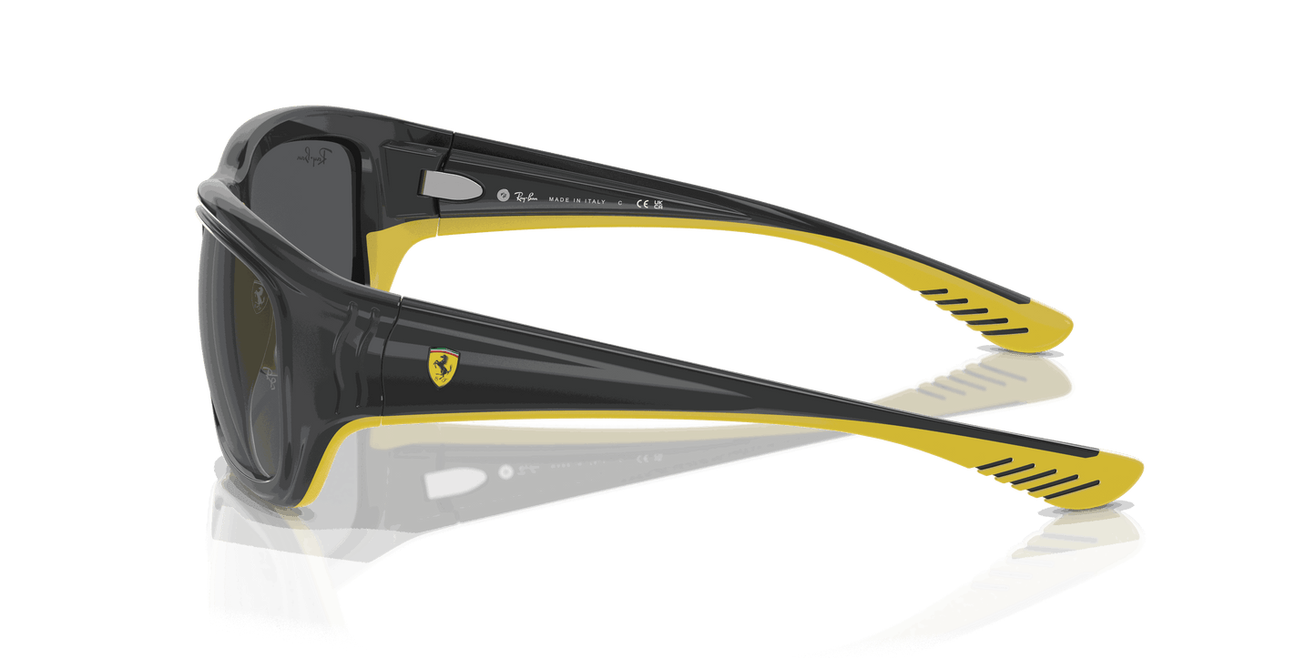 [Dark Grey Lenses, Polished Grey On Yellow Frame]