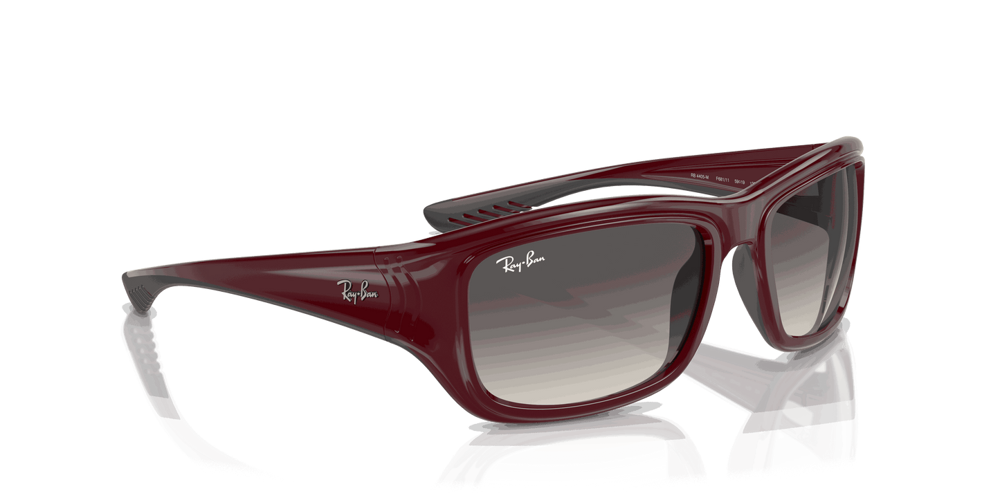 [Grey Lenses, Polished Dark Red On Black Frame]