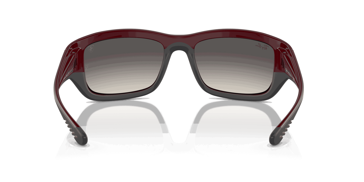 [Grey Lenses, Polished Dark Red On Black Frame]