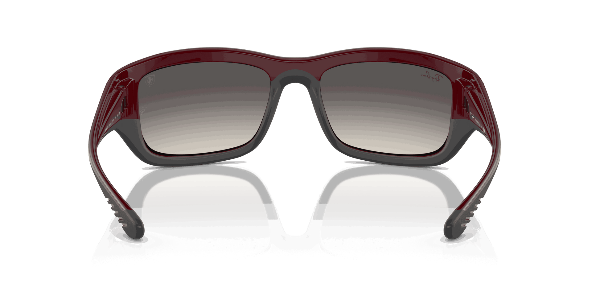 [Grey Lenses, Polished Dark Red On Black Frame]