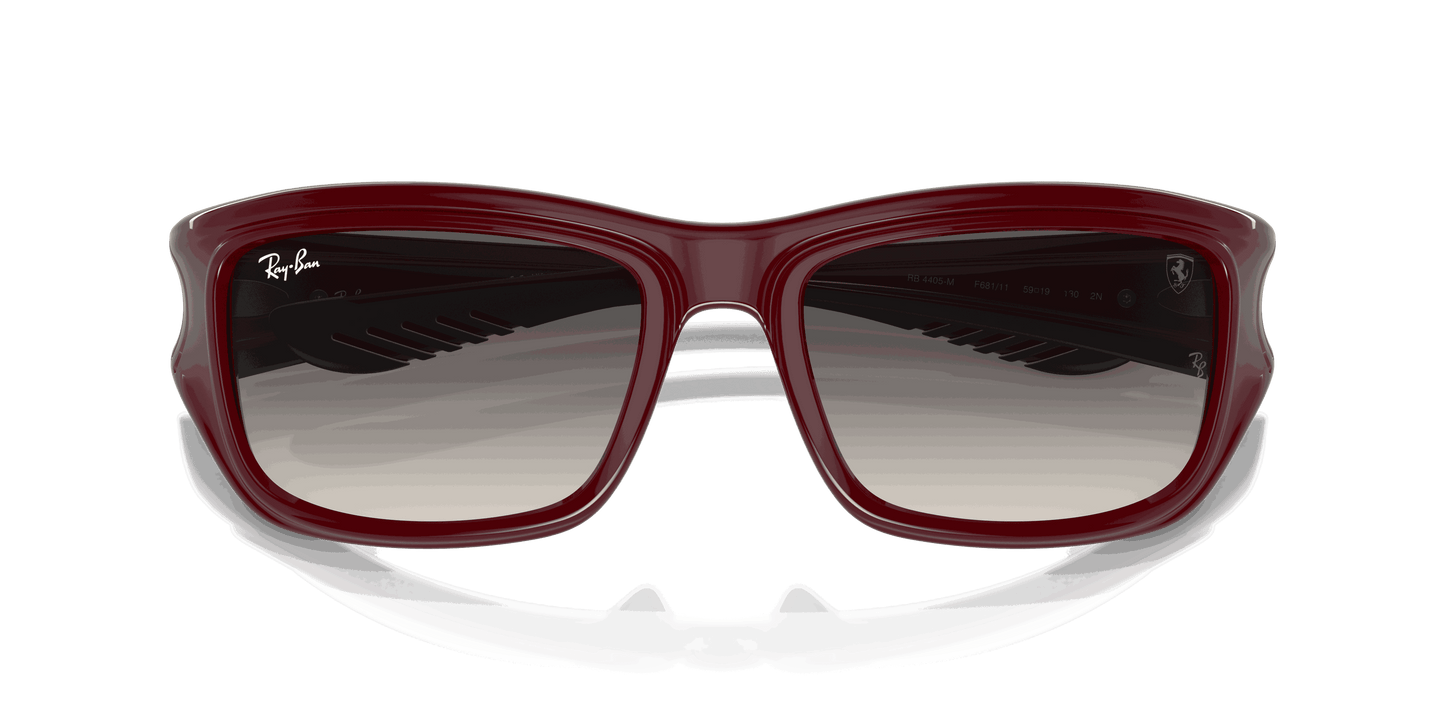 [Grey Lenses, Polished Dark Red On Black Frame]