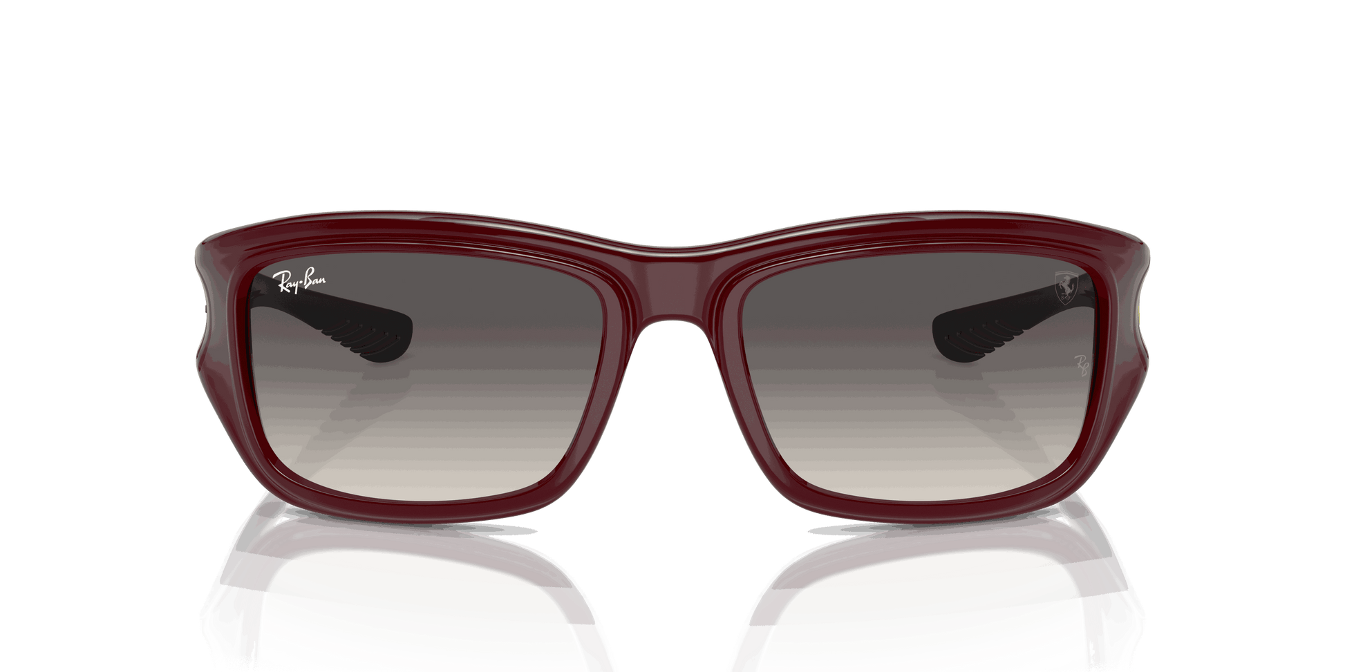 [Grey Lenses, Polished Dark Red On Black Frame]