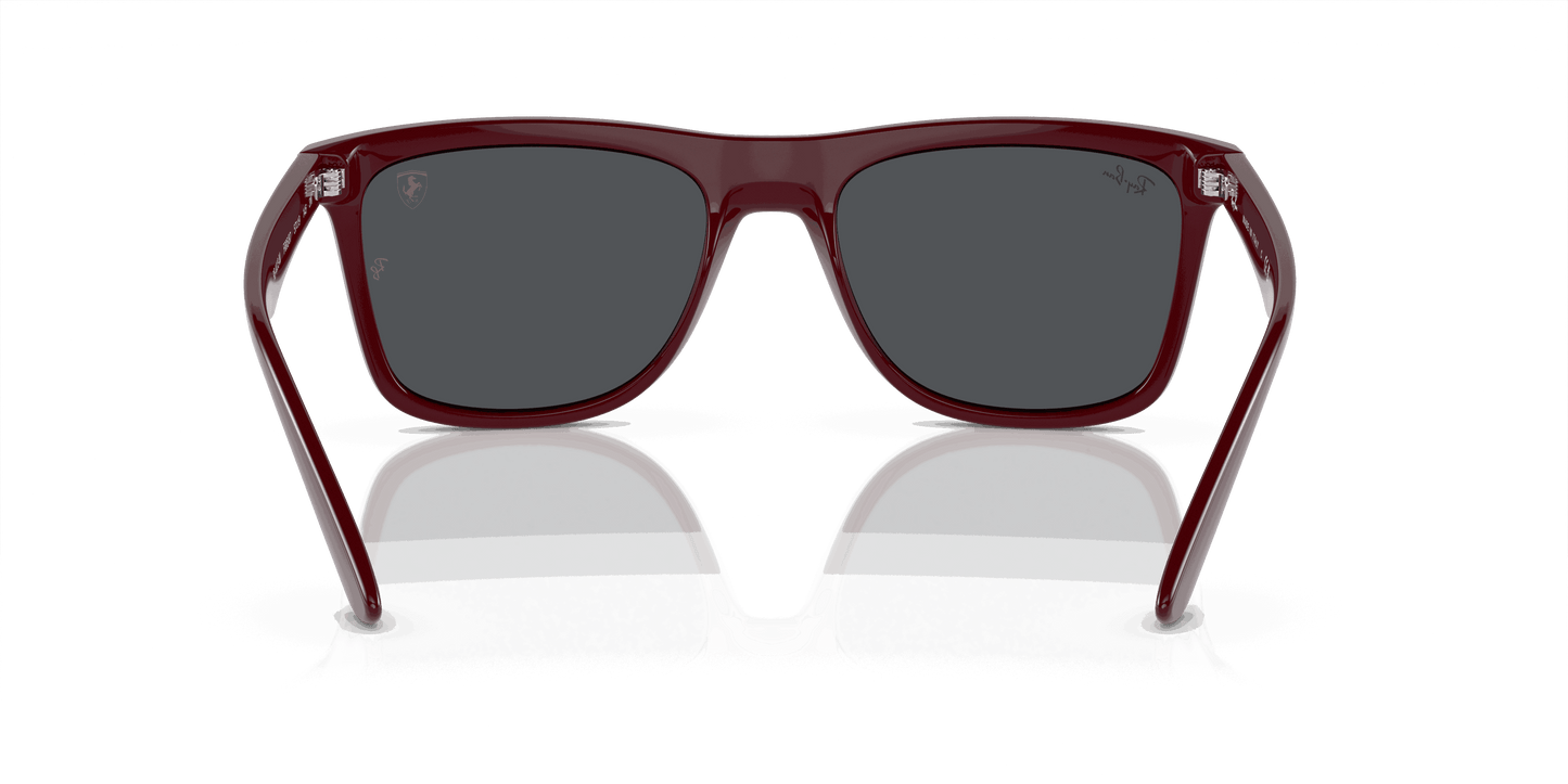 [Dark Grey Lenses, Polished Dark Red Frame]