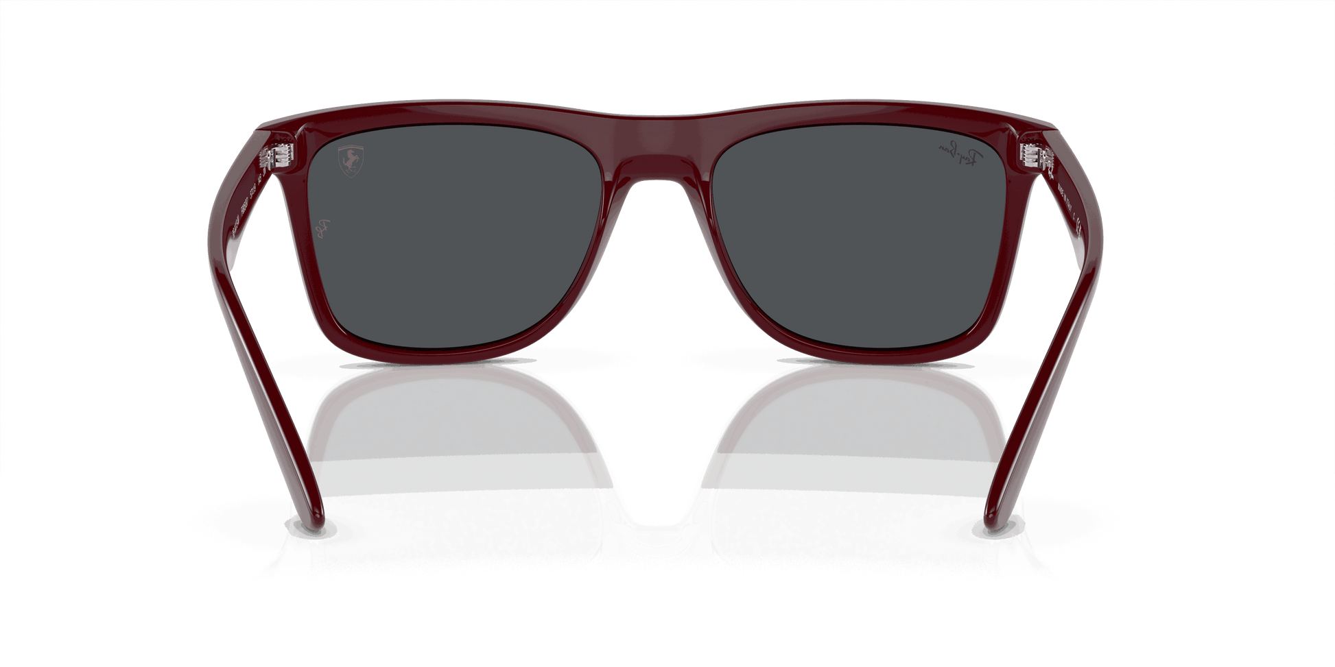 [Dark Grey Lenses, Polished Dark Red Frame]