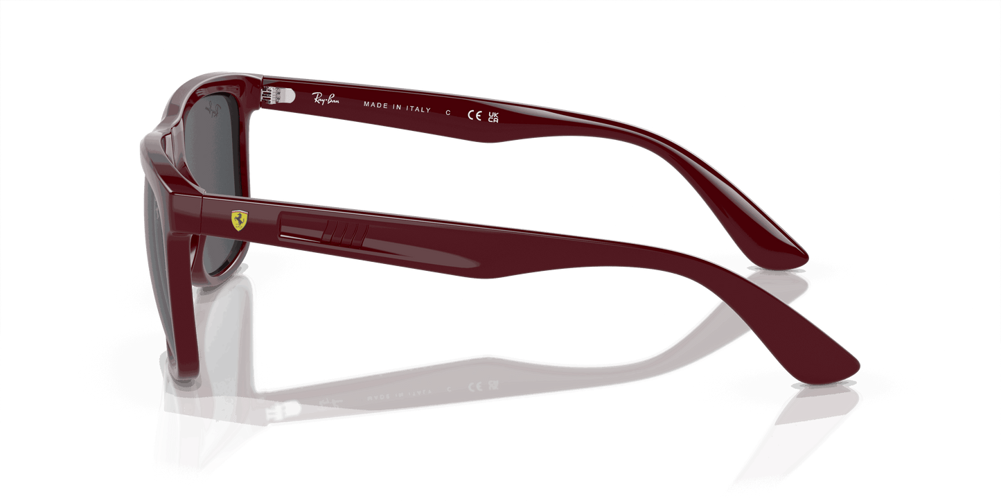[Dark Grey Lenses, Polished Dark Red Frame]