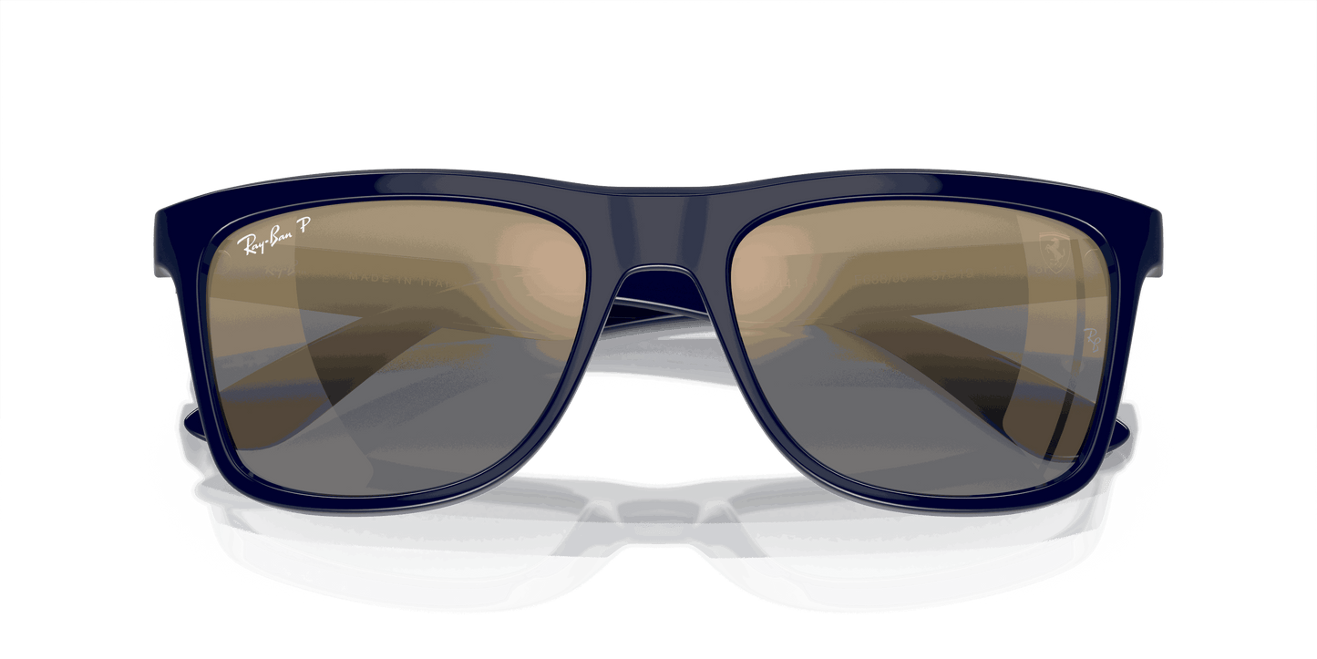 [Blue/Gold Lenses, Polished Blue Frame]