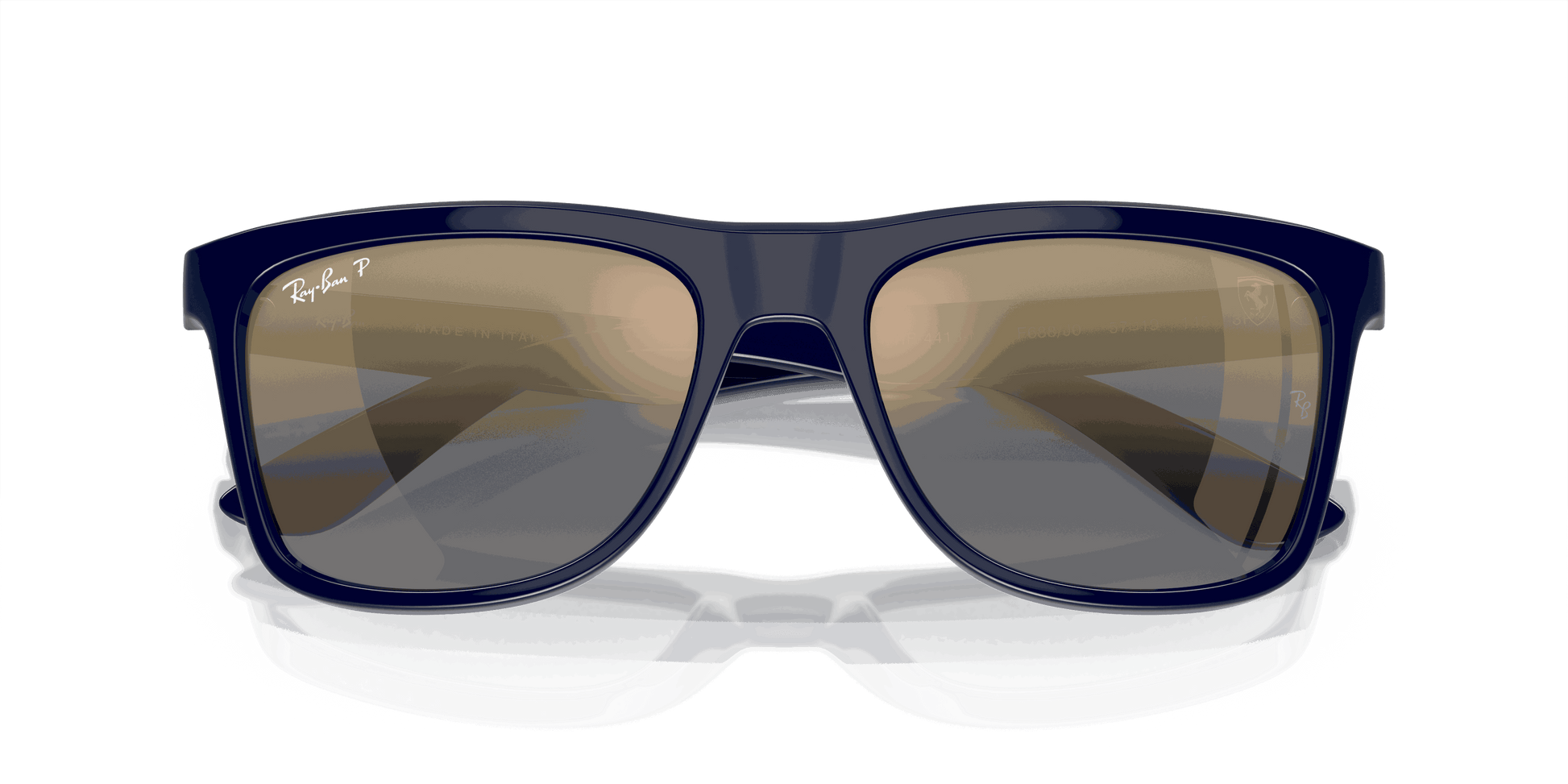 [Blue/Gold Lenses, Polished Blue Frame]