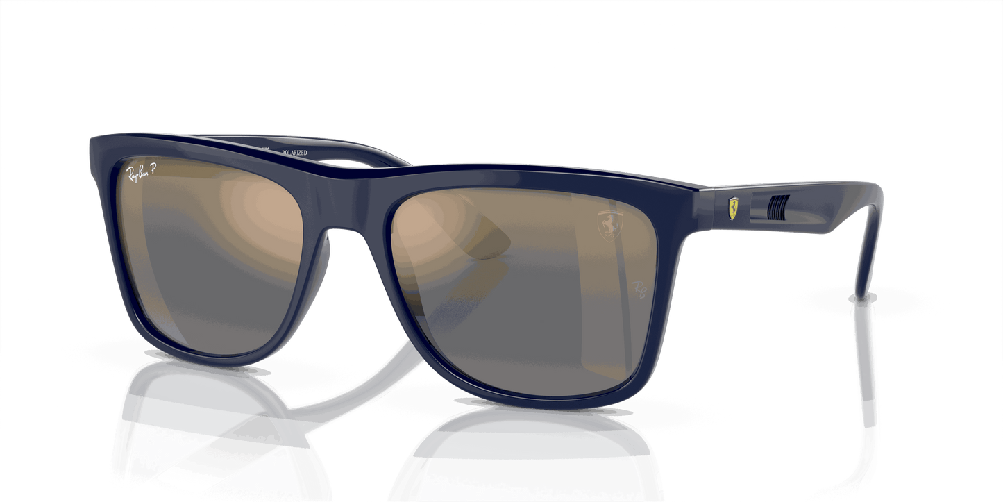 [Blue/Gold Lenses, Polished Blue Frame]