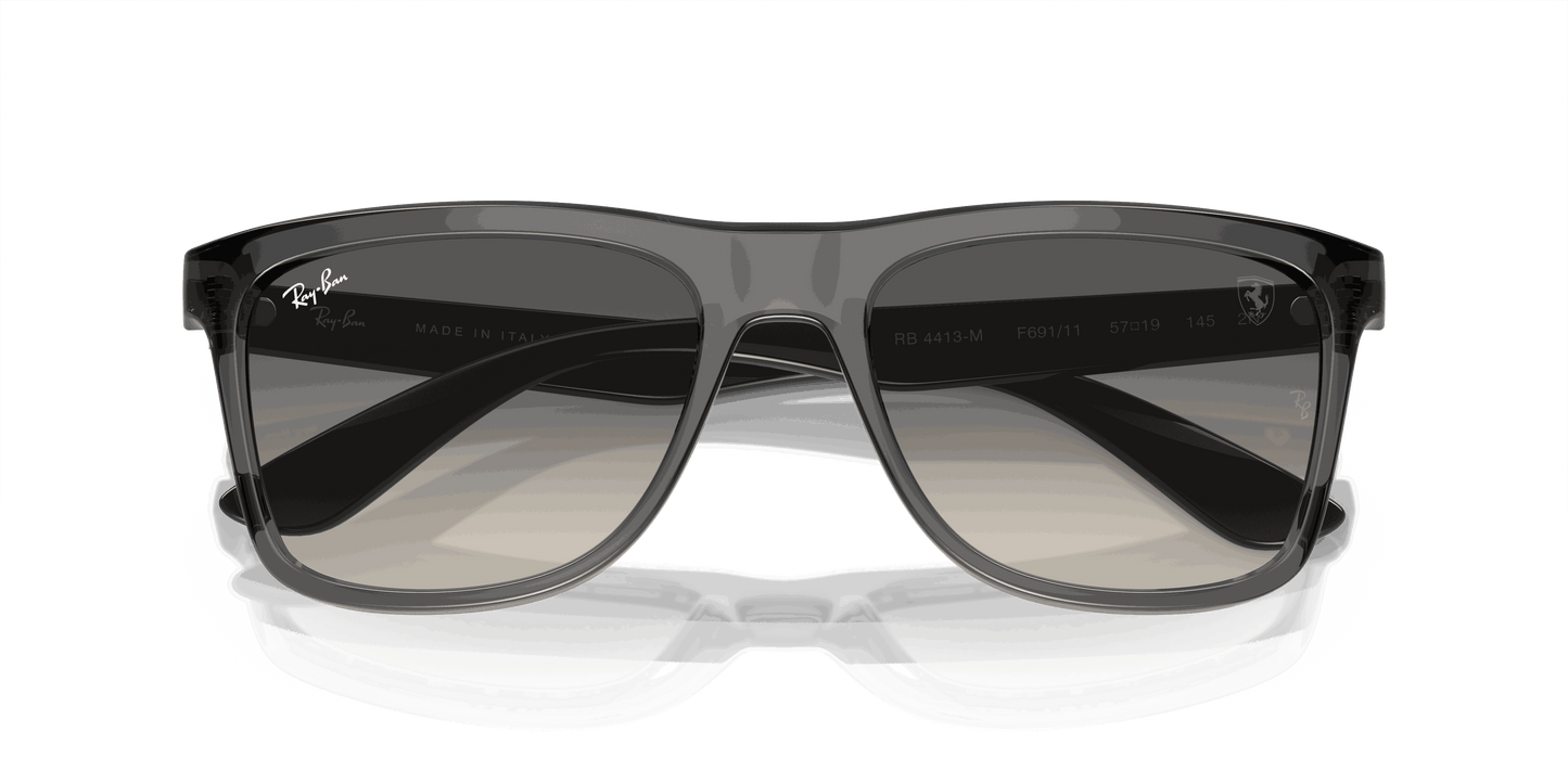 [Grey Lenses, Polished Transparent Grey Frame]