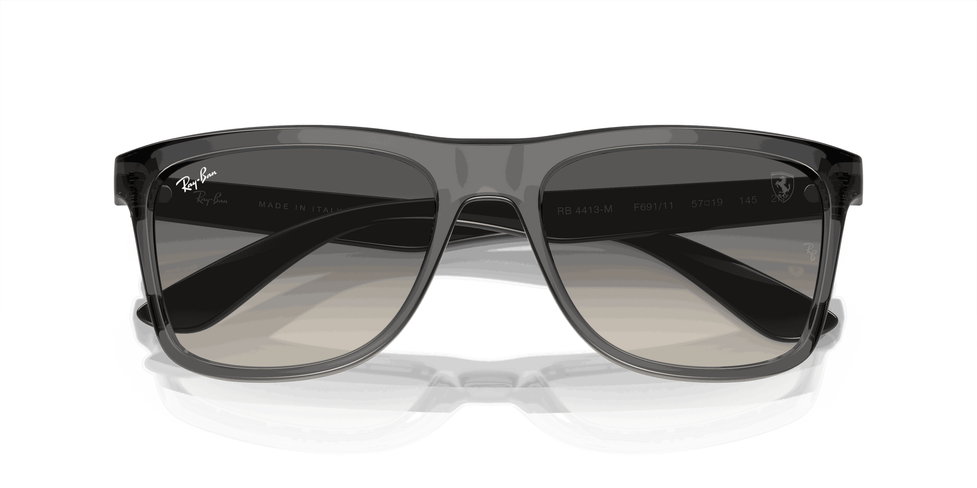 [Grey Lenses, Polished Transparent Grey Frame]