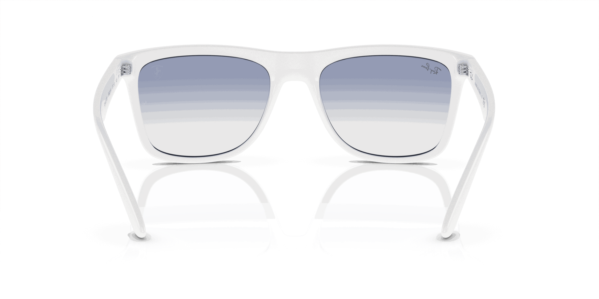 [Blue Lenses, Polished White Frame]