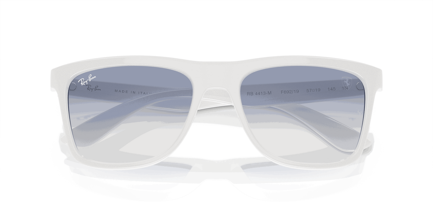 [Blue Lenses, Polished White Frame]
