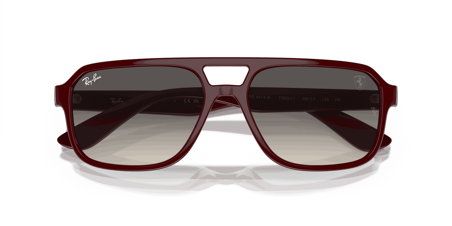 [Grey Lenses, Polished Dark Red Frame]