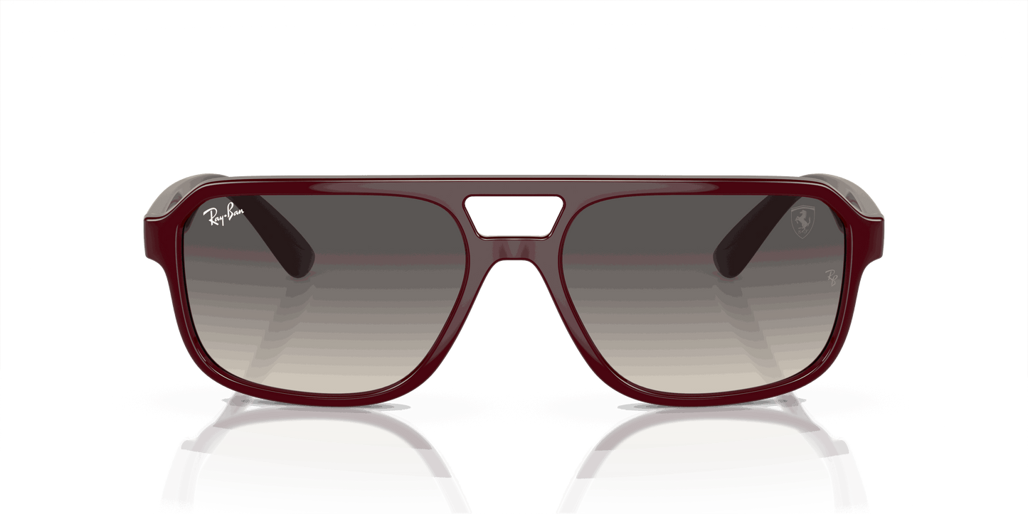 [Grey Lenses, Polished Dark Red Frame]