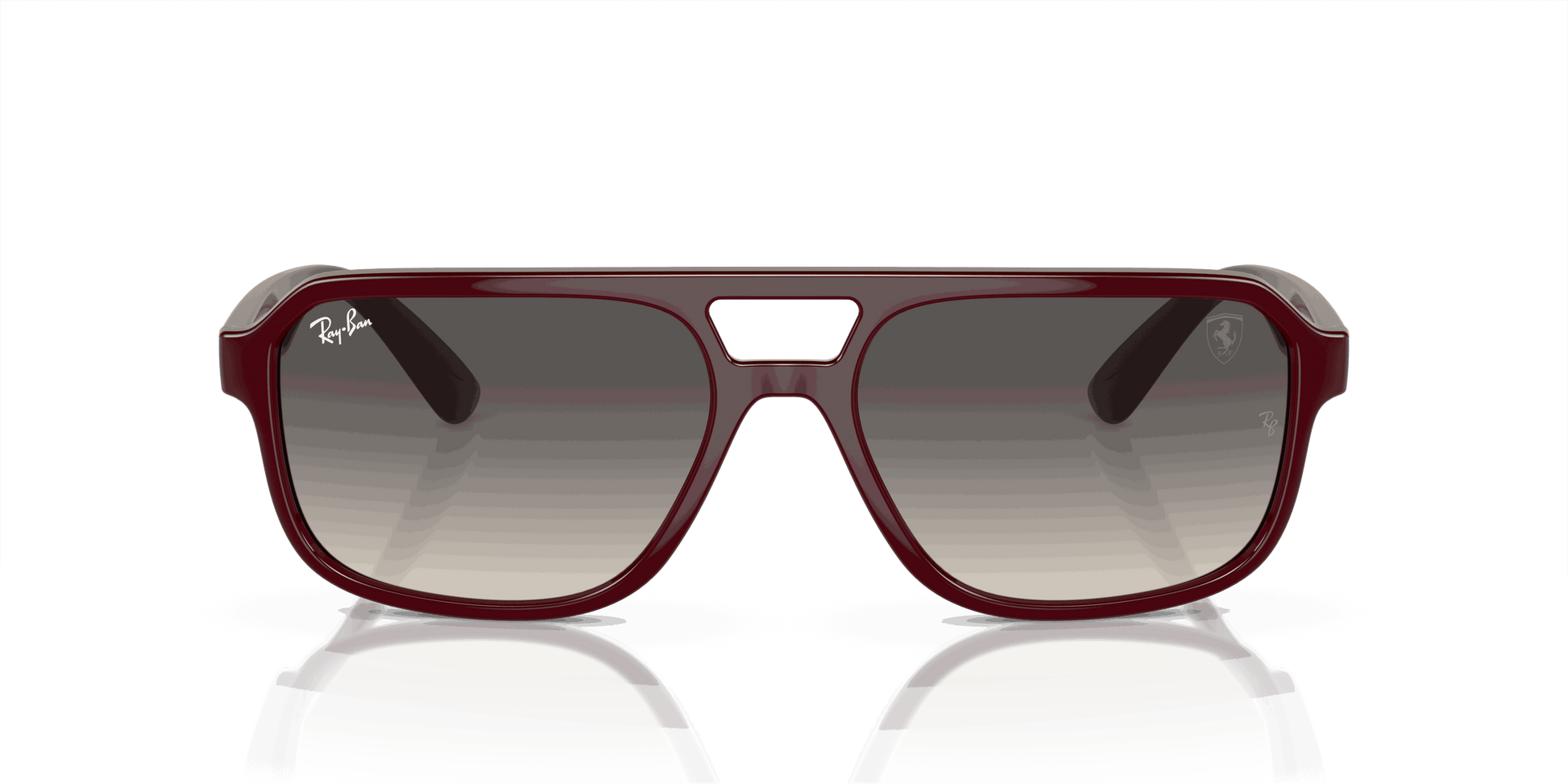 [Grey Lenses, Polished Dark Red Frame]