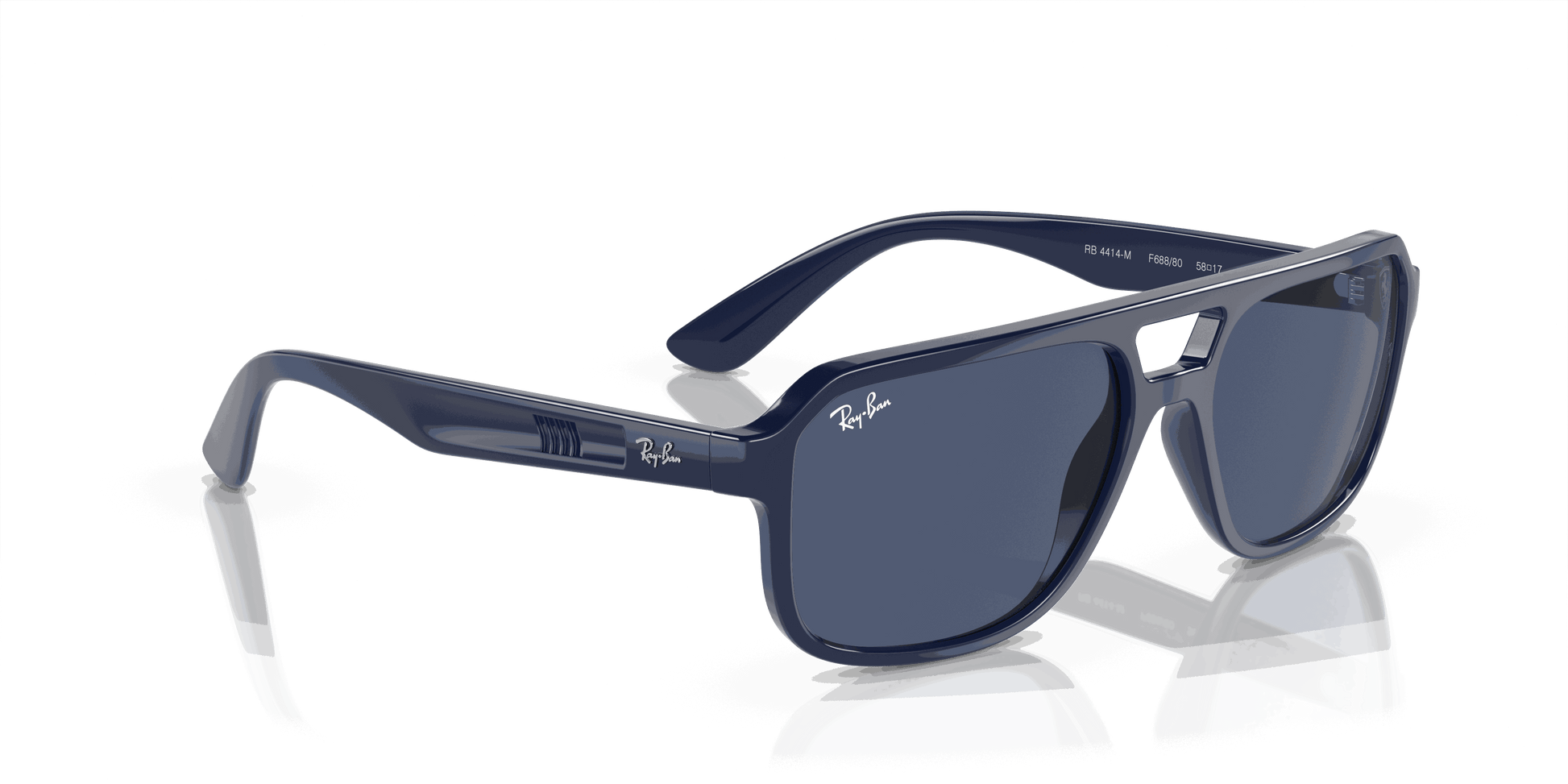 [Dark Blue Lenses, Polished Blue Frame]