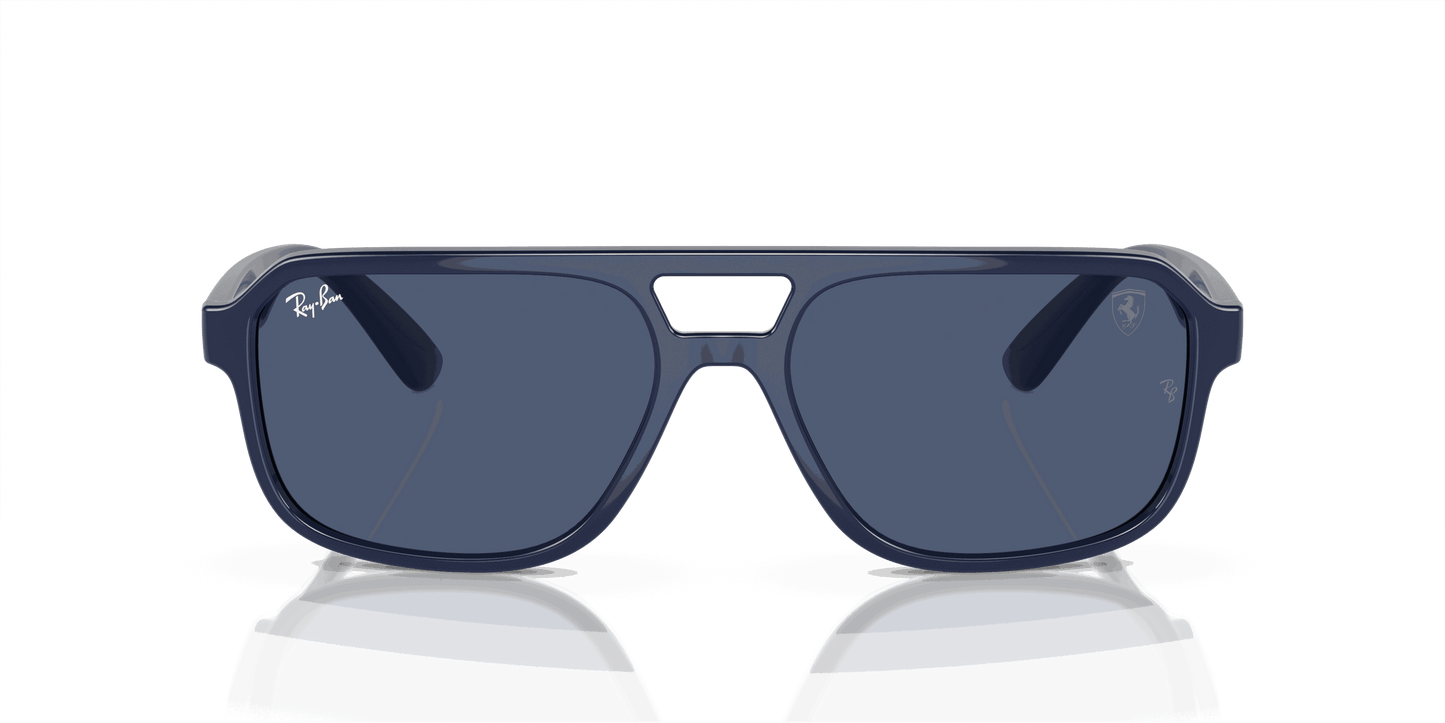 [Dark Blue Lenses, Polished Blue Frame]
