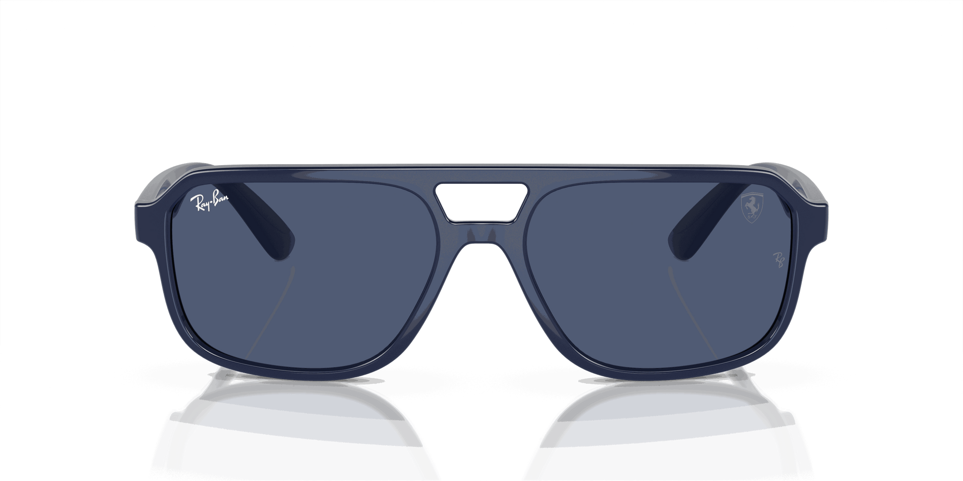 [Dark Blue Lenses, Polished Blue Frame]