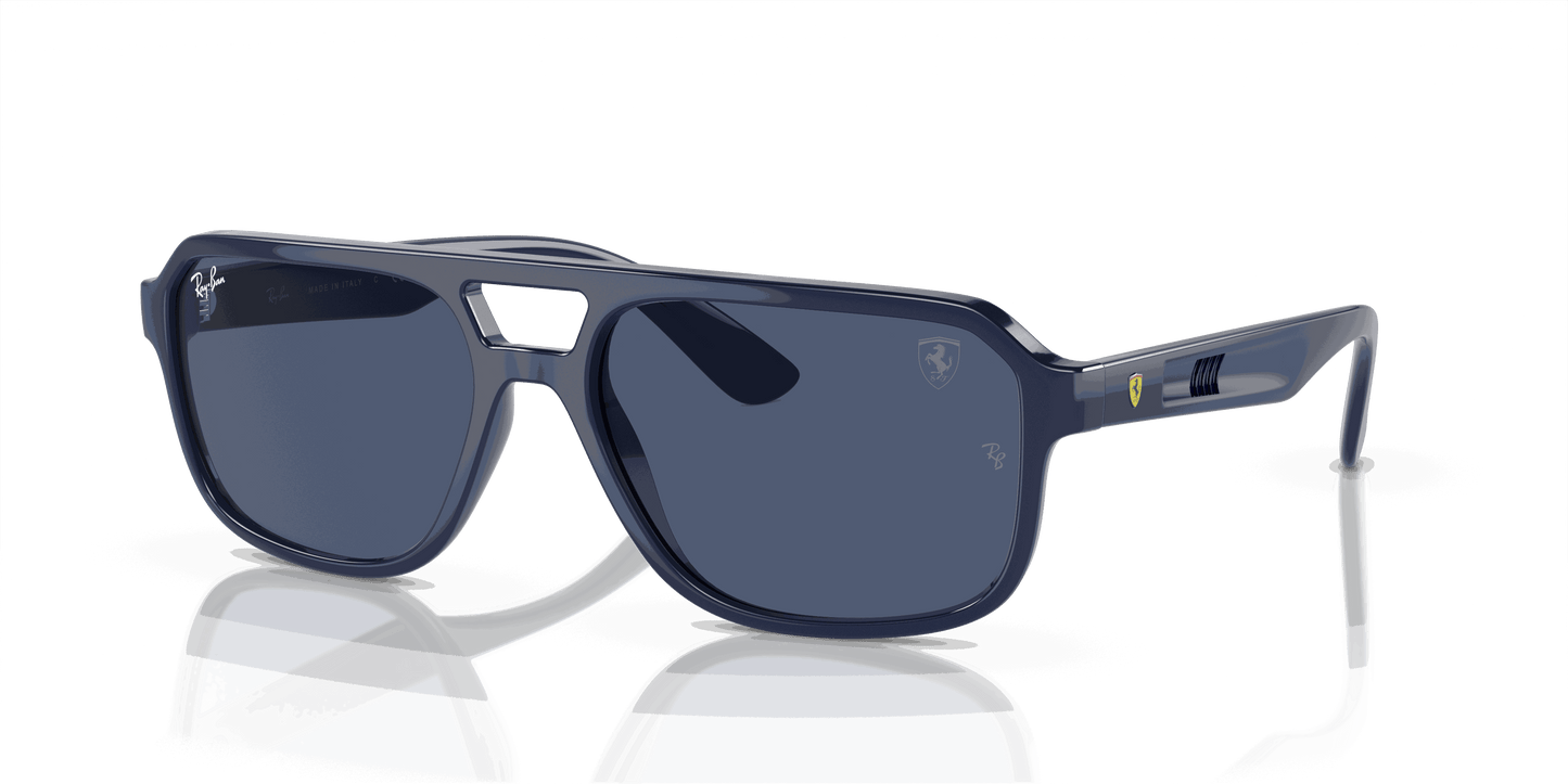 [Dark Blue Lenses, Polished Blue Frame]