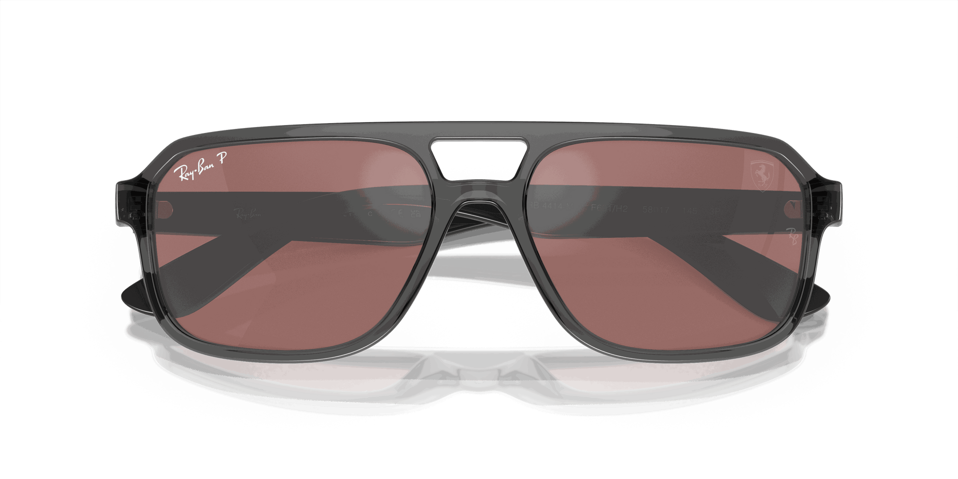 [Purple/Silver Lenses, Polished Transparent Grey Frame]