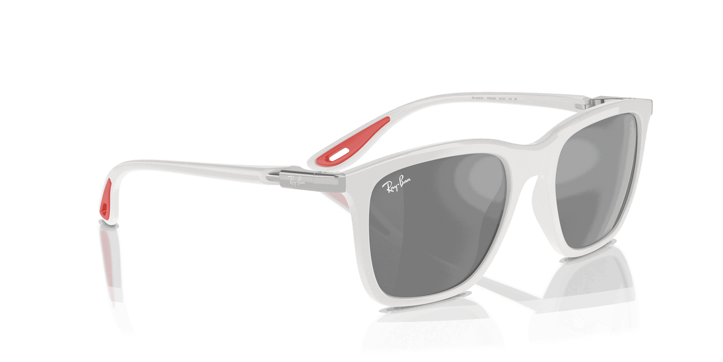 [Grey Lenses, Polished White Frame]