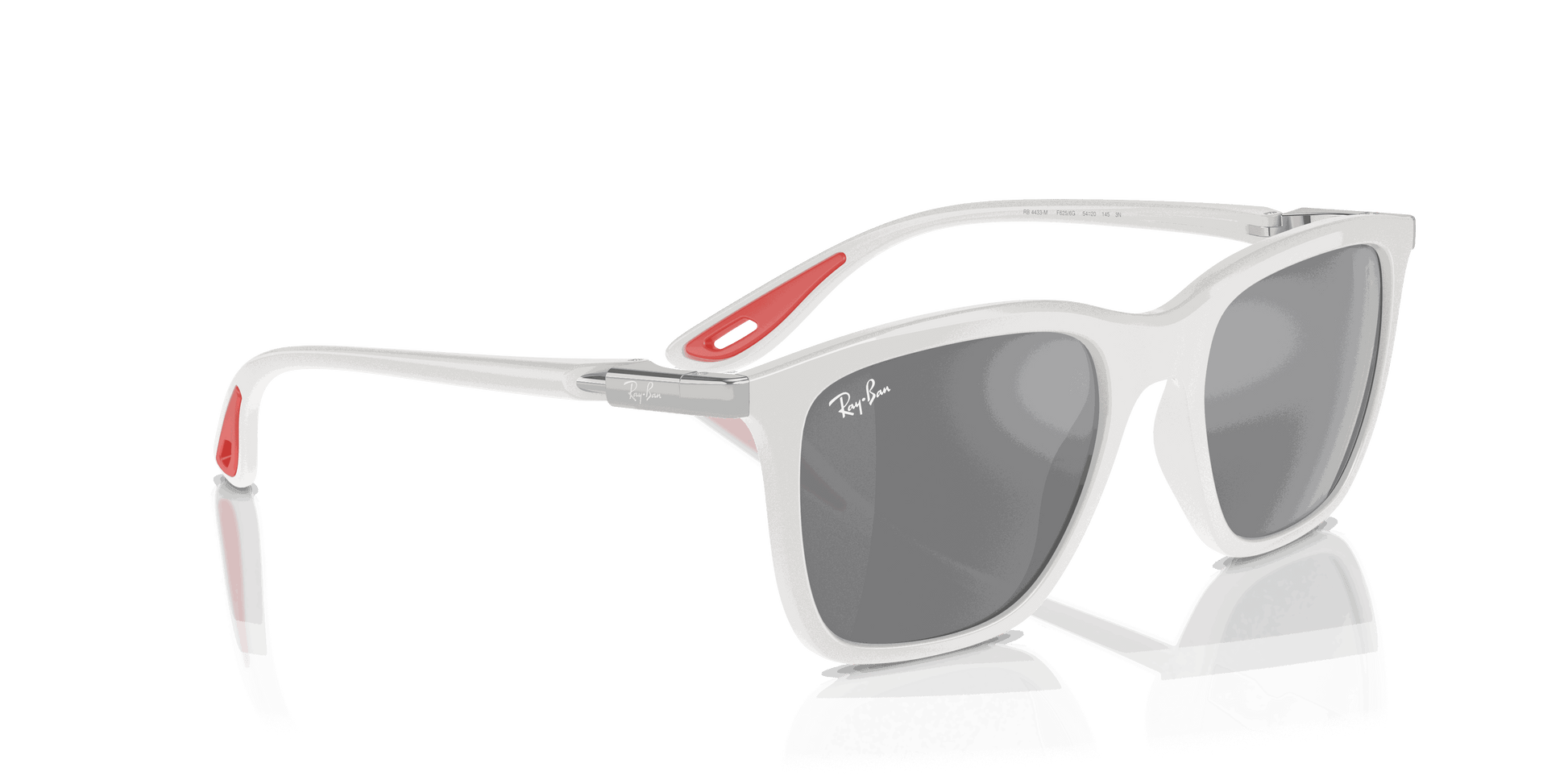 [Grey Lenses, Polished White Frame]