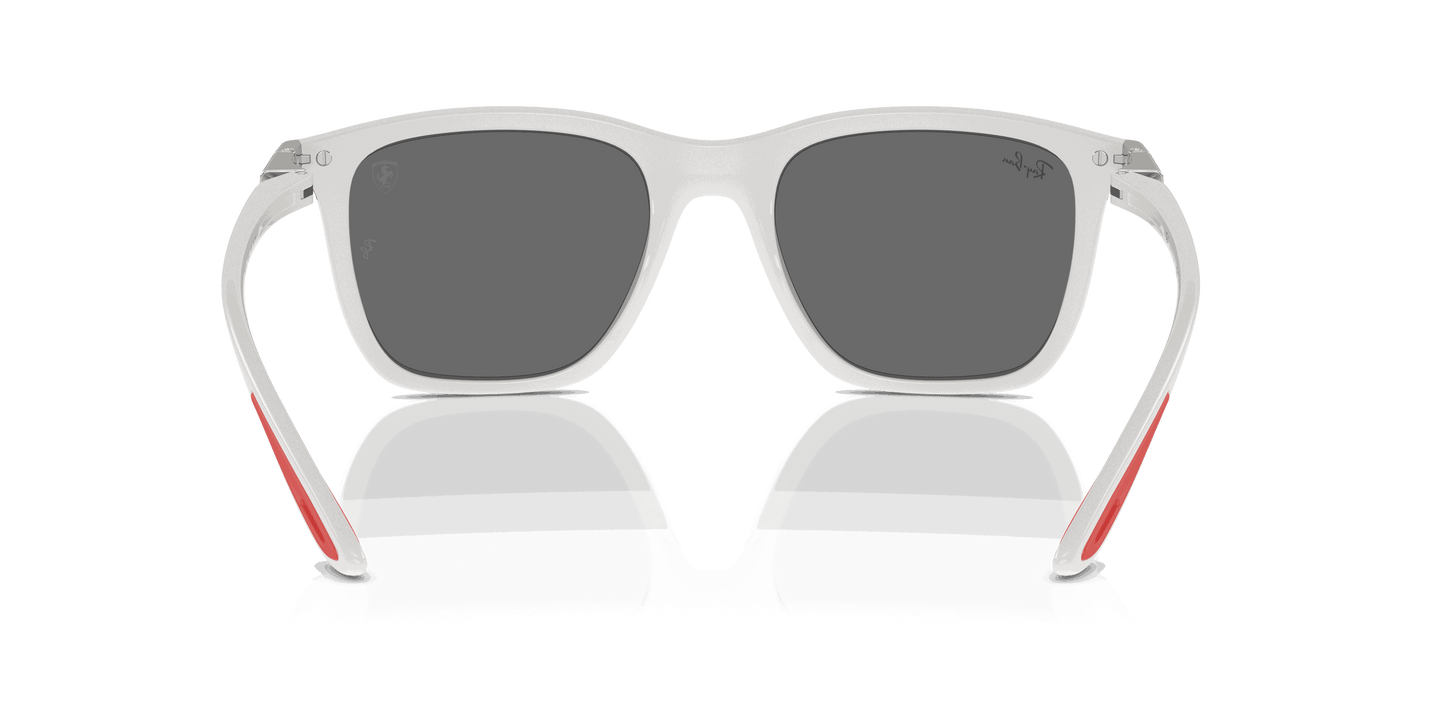 [Grey Lenses, Polished White Frame]