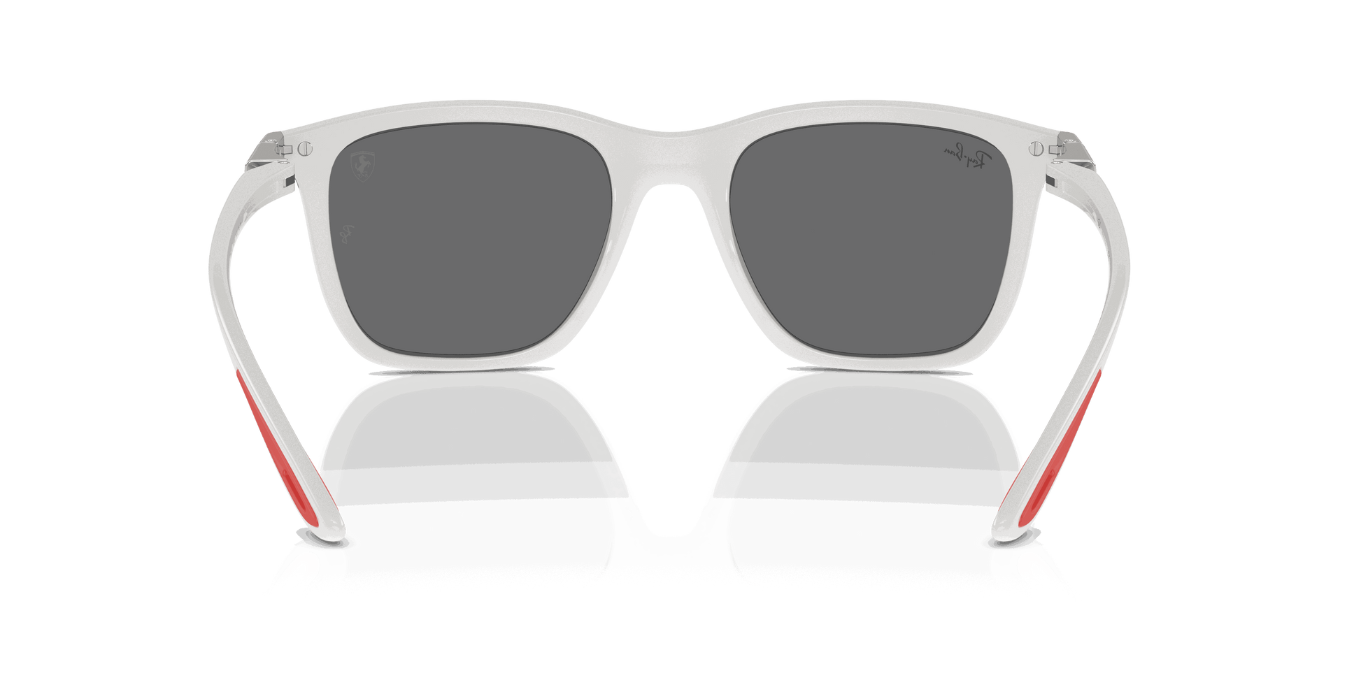 [Grey Lenses, Polished White Frame]