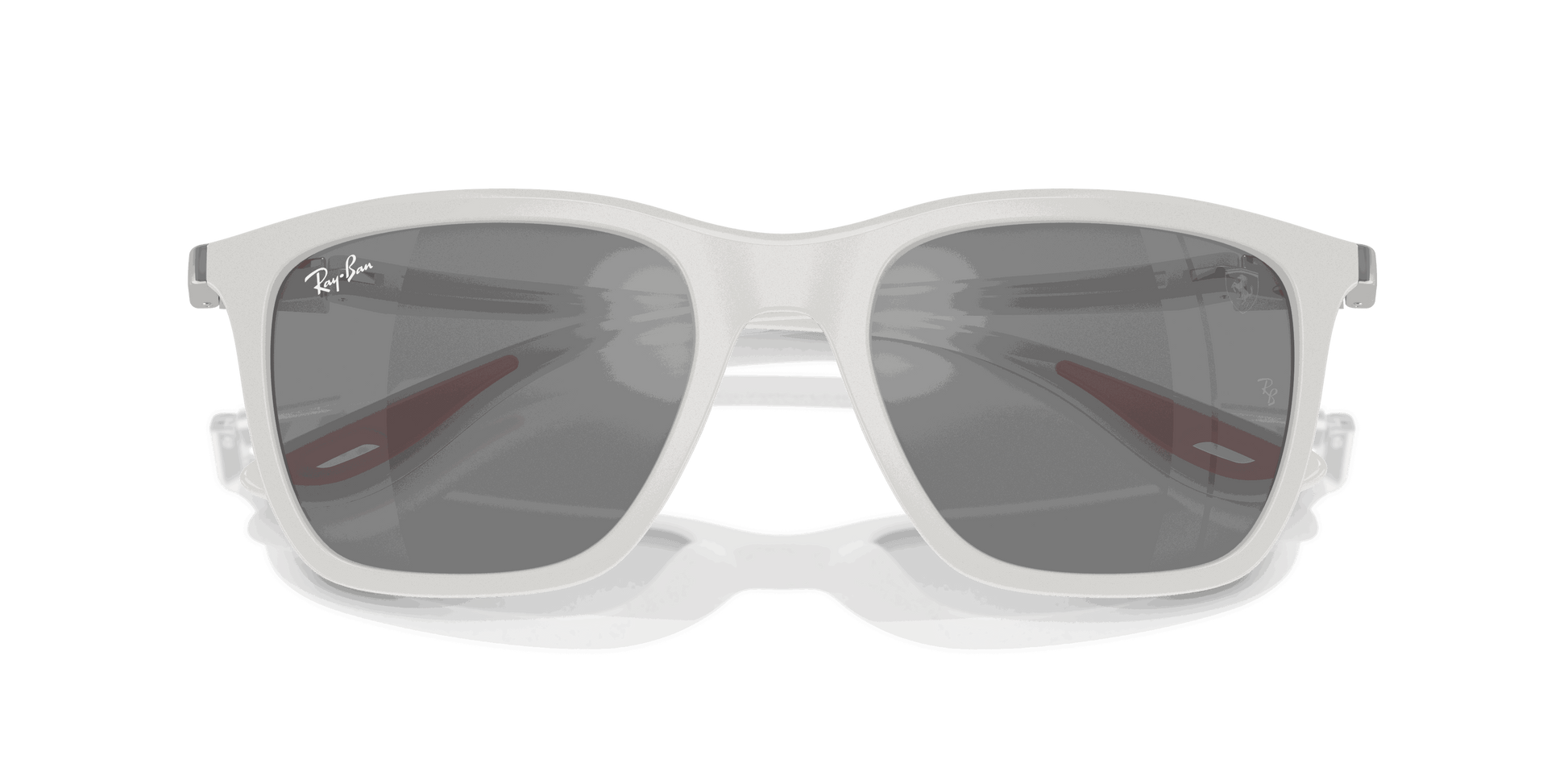 [Grey Lenses, Polished White Frame]