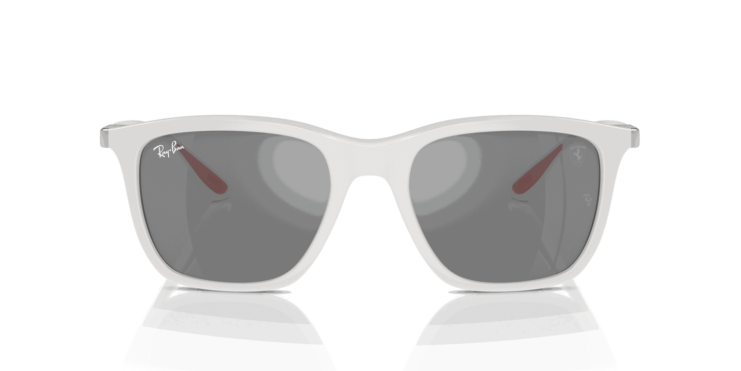 [Grey Lenses, Polished White Frame]
