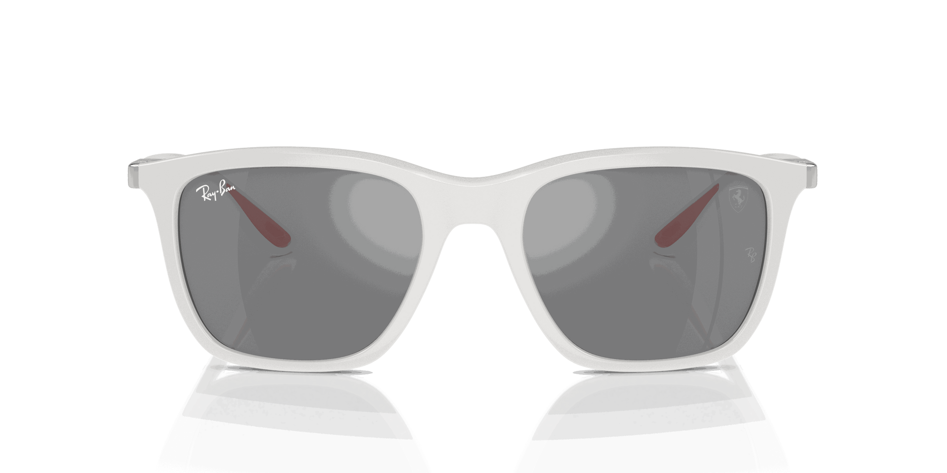[Grey Lenses, Polished White Frame]