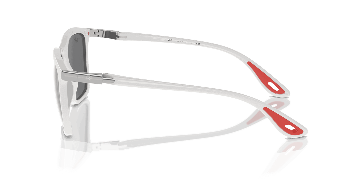 [Grey Lenses, Polished White Frame]