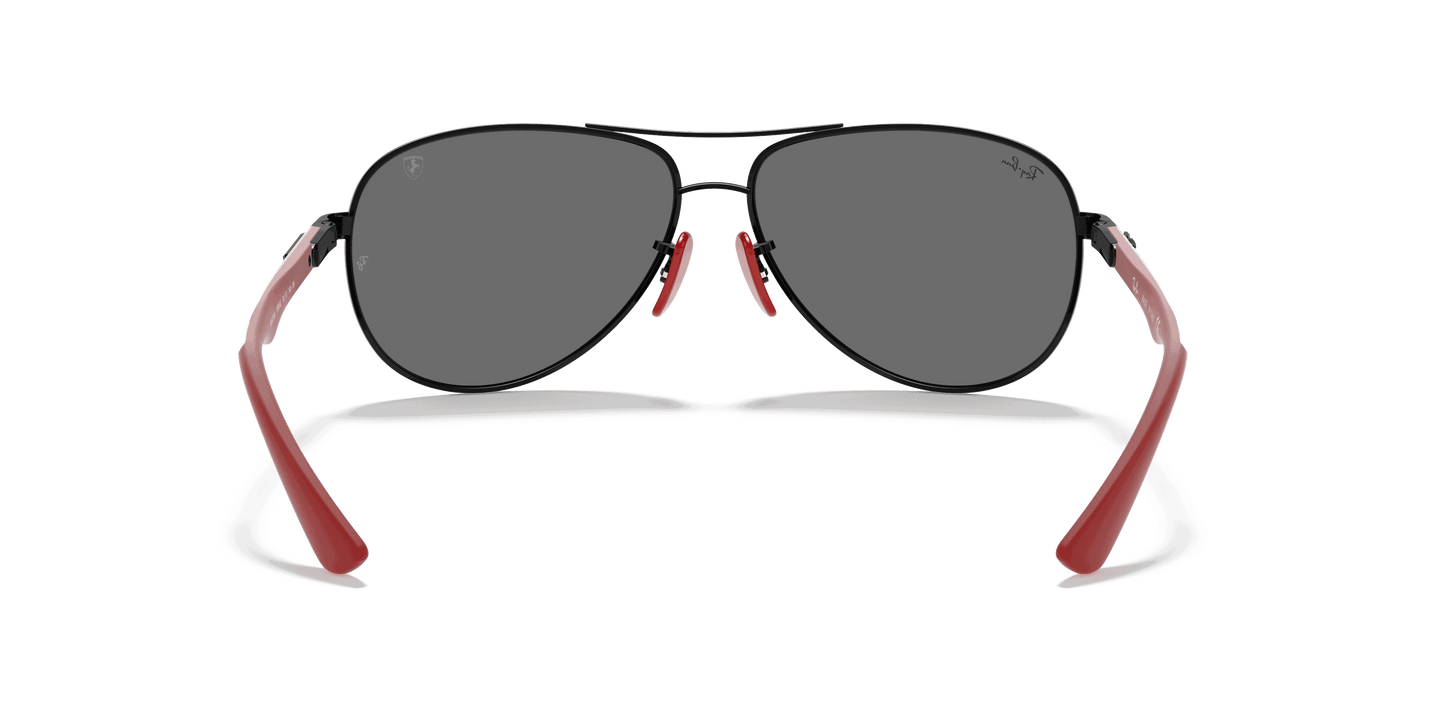 [Grey Mirror Silver Lenses, Polished Black Frame]