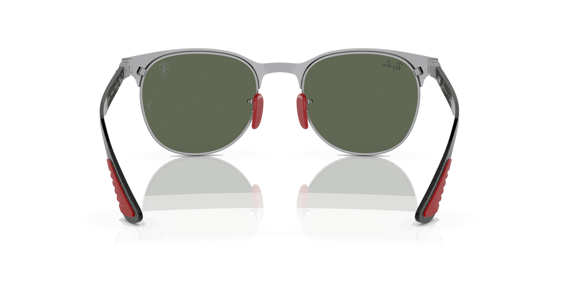 [Dark Green Lenses, Polished Black On Silver Frame]